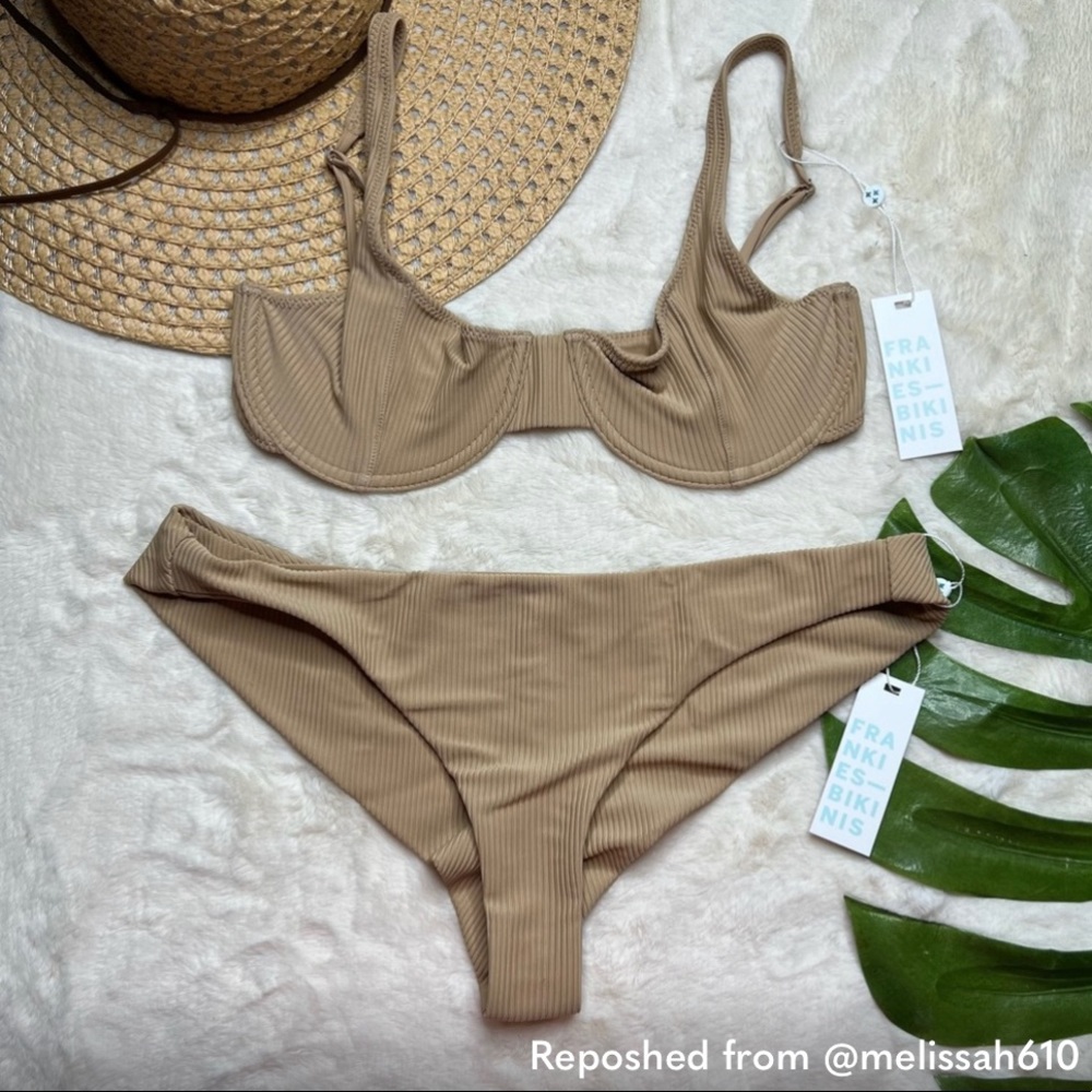 Frankie’s Bikinis Ribbed Bikini Set